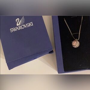 Swarovski RARE Pave Ball Necklace black tinted rhodium